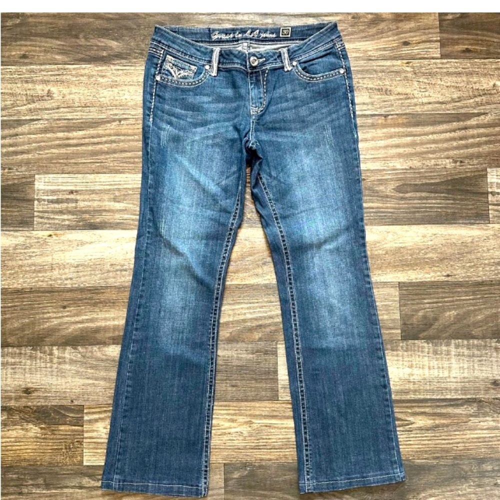 Grace in LA Floral Jewel Denim Jeans - 13/30